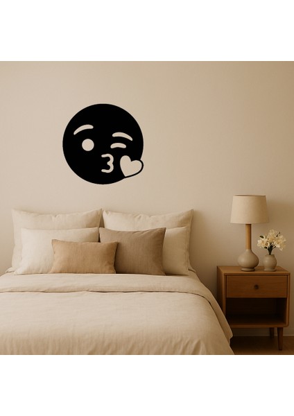 Öpücük Gönderen Yüz Ifadeli Dekoratif Tablo - ALVN4805-7096