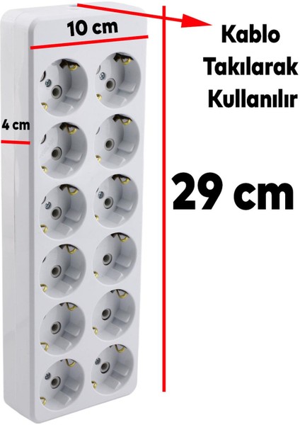 Grup Priz Klemensli 12'li Fiş Priz Topraklı Çoklu Grup Priz Çoğaltıcı Onikili Kablosuz fiyatları