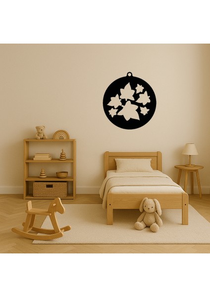 Mdf Daire Yaprak Desenli Dekoratif Tablo - ALVN4653-2948 modelleri