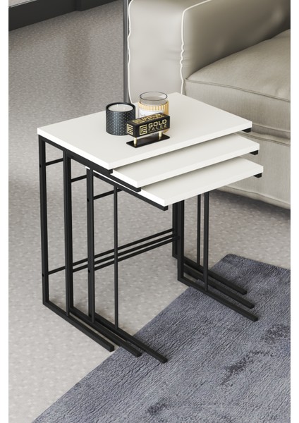 Zigon Sehpa Solo Beyaz