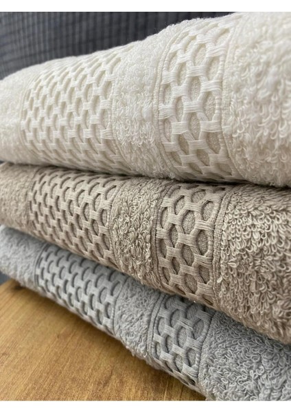 Waffle 3’lü Banyo Havlusu Seti – 3 Adet 100X150 Cm, %100 Pamuk, Yumuşak Dokulu, Örgü Desenli Havlu modelleri
