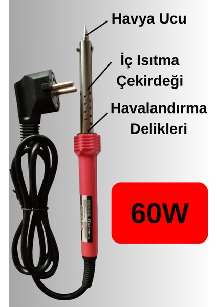 4'lü Lehim Makinesı Seti 60W Havya Kalemi Tel Lehim Pastası Elektrik Bandı fiyatları
