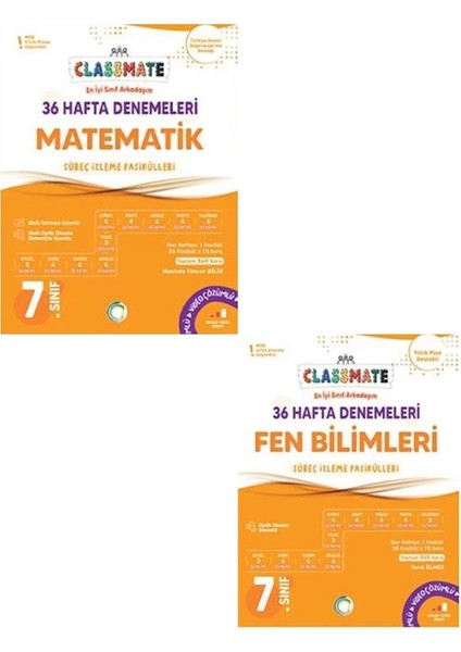 Okyanus 2026 7. Sınıf Matematik+Fen Bilimleri Classmate 36 Hafta Denemeleri Çözümlü