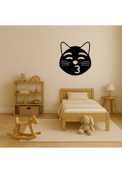 Öpücük Gönderen Kedi Emoji Mdf Dekoratif Tablo - ALVN4214-7763 modelleri