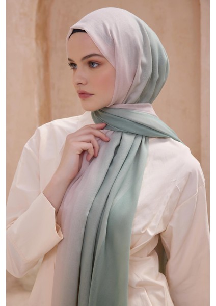 Fresh Degrade Desen Şal 1026 Yeşil Degrade Desen 49725