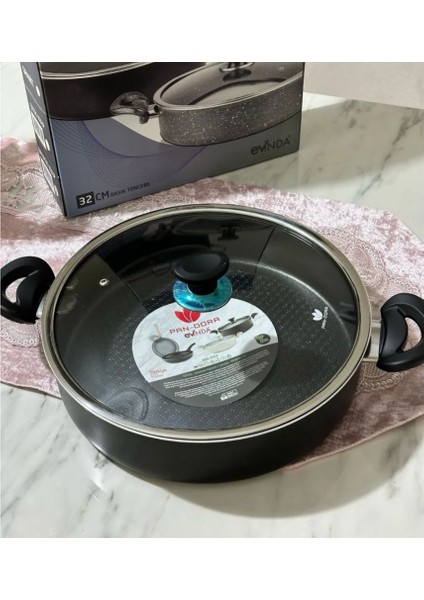 Pan-Dora 32 cm Granit Basık Tencere fiyatları