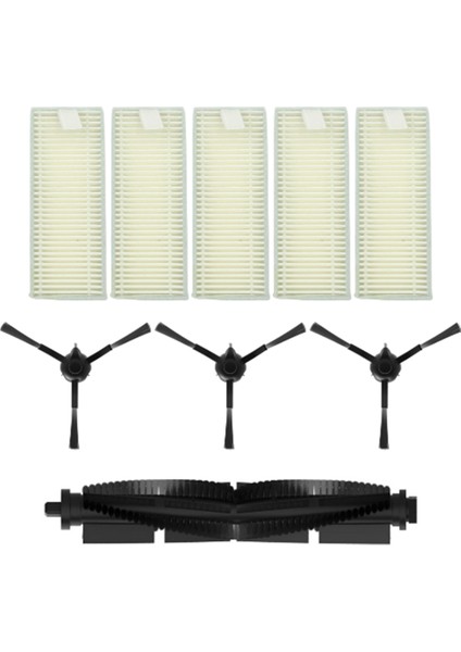 Beko Uyumlu Rs 8131 Robot Süpürge Ana Fırçası, Hepa Filtre 5 Adet, Yan Fırça 3 Adet