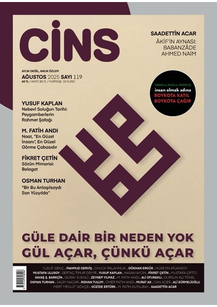 Cins Dergi 119.SAYI Ağustos 2025