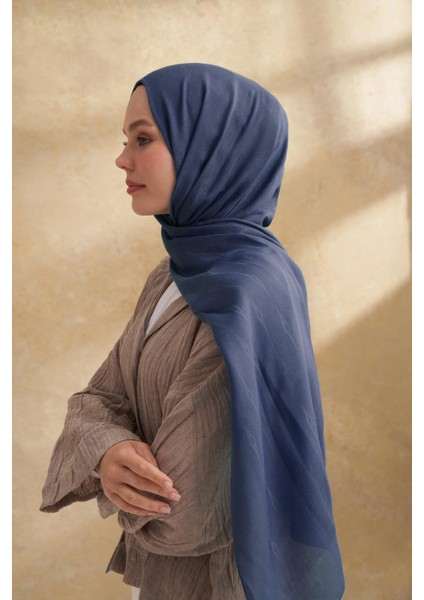 Pamuk Modal Aden Desen Şal - Lacivert fiyatları