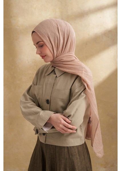 Müslin Yaprak Desen Şal - Sahra fiyatları