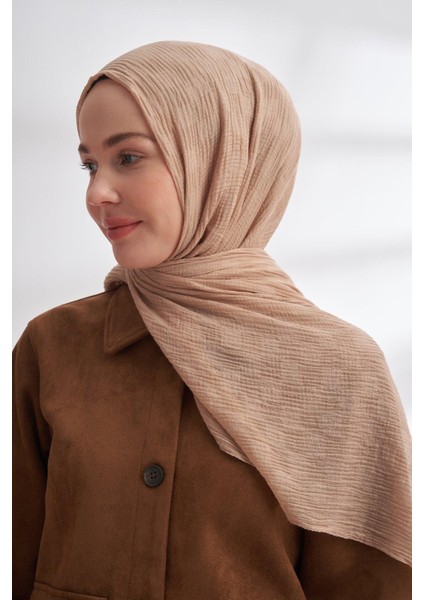 Müslin Dama Desen Şal - Sahra modelleri