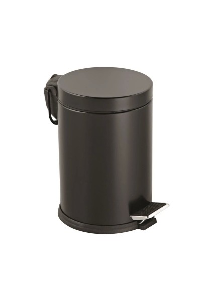 12LT Siyah Pedallı Metal Çöp Kovası