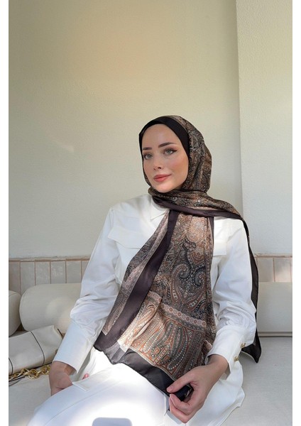 Ethnıc Vual Vıntage Desen Şal - Siyah - Vizon