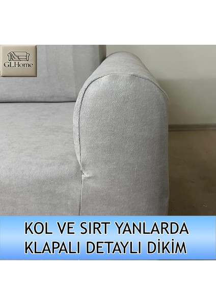 Süet Detaylı Angora Kumaş 3lü Komple Giydirme Kanepe & Çekyat, Bohem, Porto, Vb. Model Koltuk Kilifi fiyatları