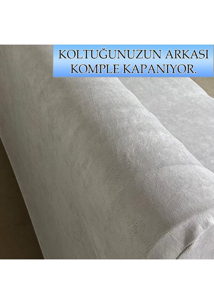 Süet Detaylı Angora Kumaş 3lü Komple Giydirme Kanepe & Çekyat, Bohem, Porto, Vb. Model Koltuk Kilifi modelleri