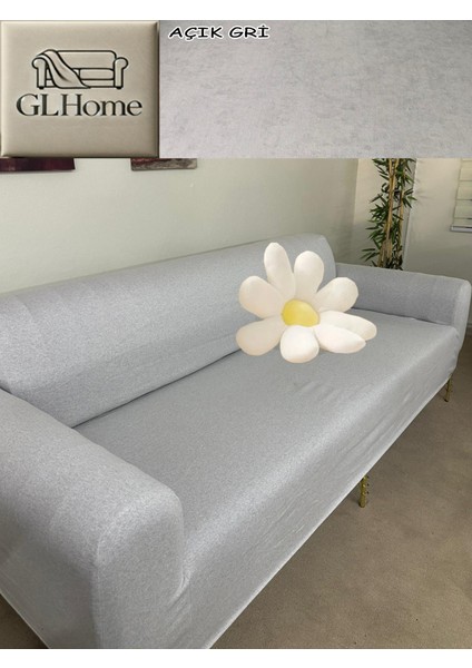 Süet Detaylı Angora Kumaş 3lü Komple Giydirme Kanepe & Çekyat, Bohem, Porto, Vb. Model Koltuk Kilifi