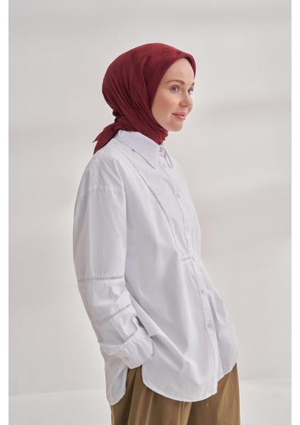 Italyan Jakar Kazayağı Desen Eşarp - Bordo fiyatları