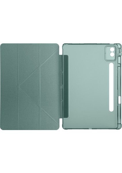 Lenovo Idea Tab Pro 12.7 TB-373FU Kılıf Tri Folding Kalem Bölmeli Standlı Kılıf Uyandırma Özellikli modelleri