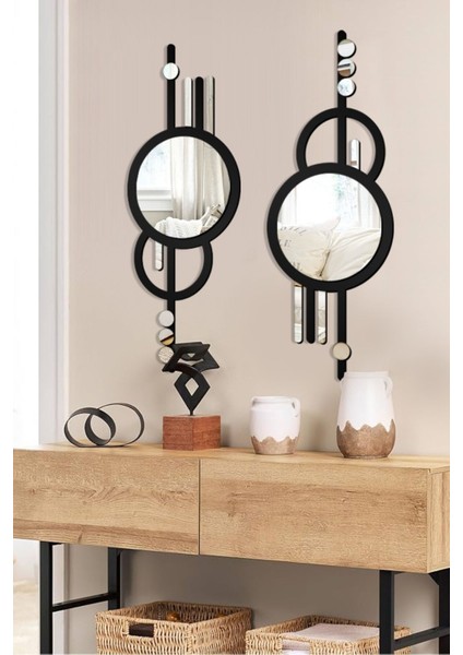 Şekilli ve Aynalı Pleksi Mdf Tablo Seti, Modern ve Şık Dekoratif Alternatif modelleri