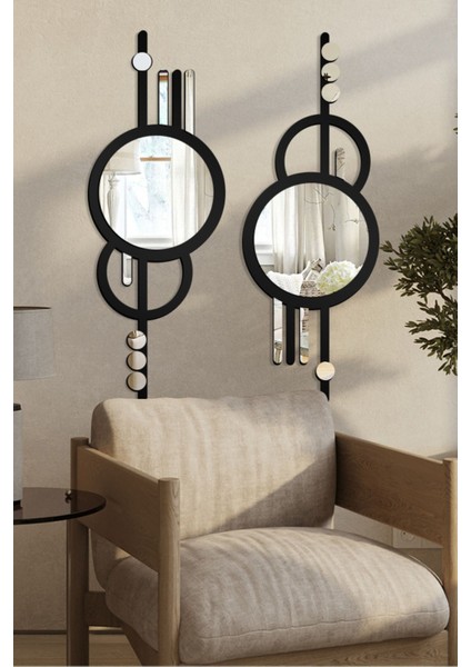 Şekilli ve Aynalı Pleksi Mdf Tablo Seti, Modern ve Şık Dekoratif Alternatif fırsatları