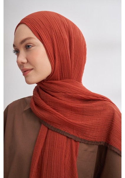 Müslin Biyeli Şal - Kiremit modelleri