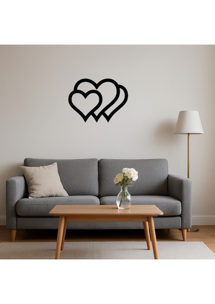 Romantik Kalp Desenli Mdf Dekor Tablosu - ALVN7067-5203 fırsatları