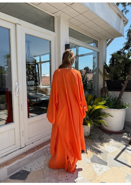 Uzun Yırtmaçlı Kimono Pantolon Takım fiyatları