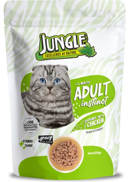 Pouch Yetişkin Kedi Tavuk Parçalı 100 G