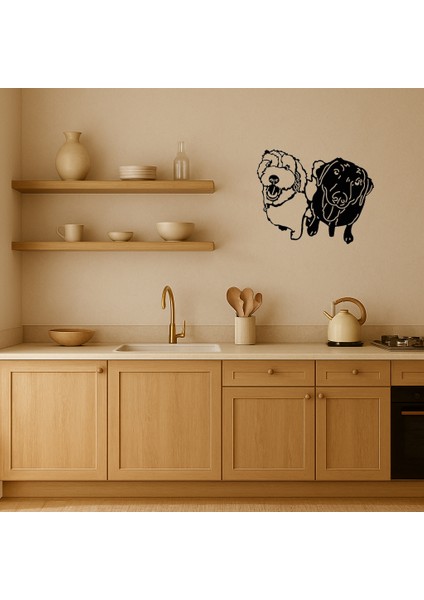 Küçük Köpekler Mdf Dekoratif Duvar Tablosu - ALVN3394-1891 fiyatları