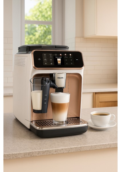 5500SERİ Tam Otomatik Espresso Makinesi, 20 Sıcak ve Soğuk Içecek Espresso, Sütlü Latte, Cappuccino + 1KG kahve+ Hassas Mutfak Tartısı