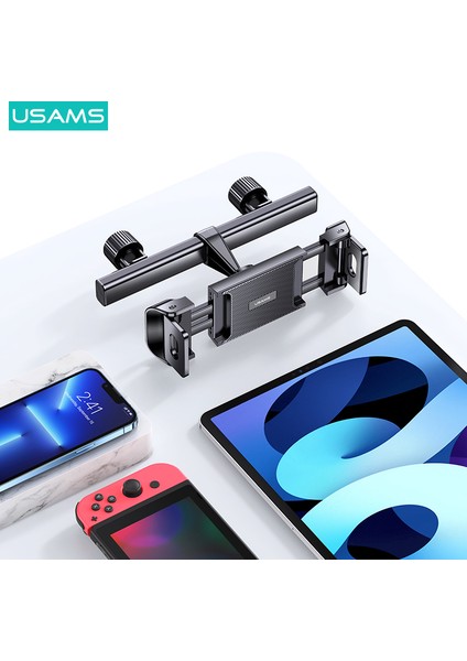 US-ZJ068 Araç Arka Koltuk Telefon ve Tablet Tutucu - 360° Dönüşlü, Kaymaz, Elastik Klipsli fırsatları