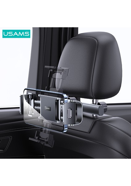 US-ZJ068 Araç Arka Koltuk Telefon ve Tablet Tutucu - 360° Dönüşlü, Kaymaz, Elastik Klipsli