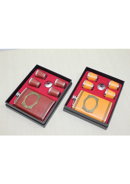 Matara 4 Shot Bardaklı Derili 9 Oz ( 266 ml )