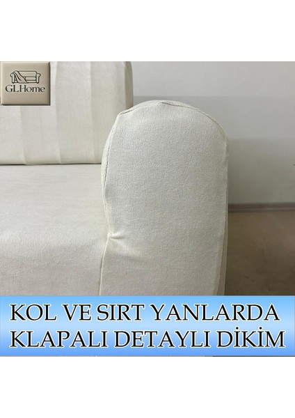 Süet Detaylı Angora Kumaş 3lü Komple Giydirme Kanepe & Çekyat, Bohem, Porto, Vb. Model Koltuk Kilifi fiyatları