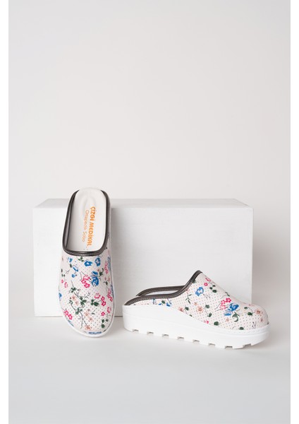 Çiçekli Fit Vivacolor Kadın Sabo Terlik Ortopedik Doktor Hemşire Hastane Terliği fiyatları