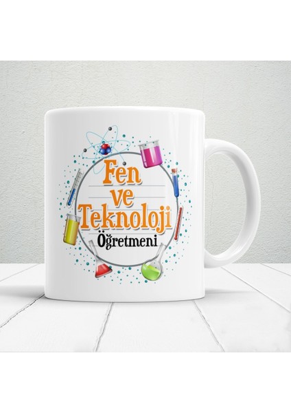 Fen ve Teknoloji Öğretmenlerine Özel Öğretmenler Günü Hediyelik Baskılı Kupa