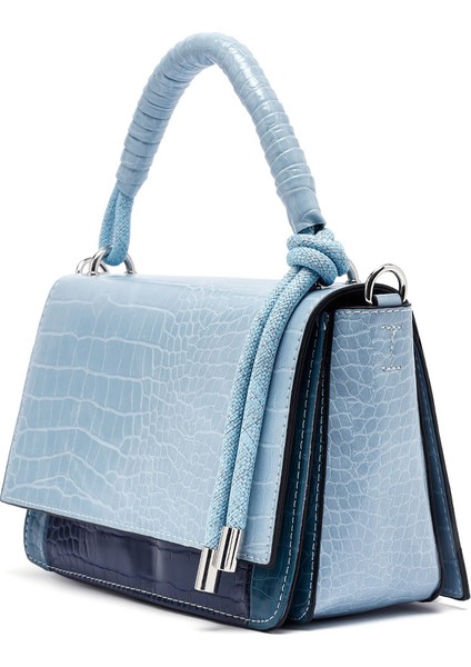 Kadın Mavi Uzun Askılı Kroko Desenli Çapraz Çanta 25ABD2706E3 indirimleri