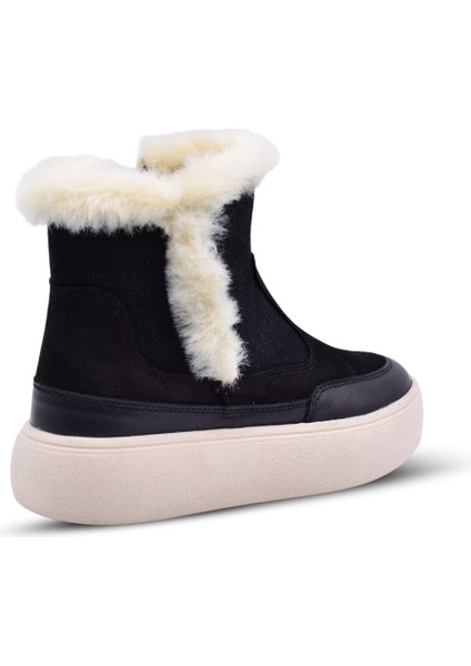 Pamela Kız Çocuk Hakiki Deri Kürk Detaylı Fermuarlı Siyah Renk Bot fiyatları