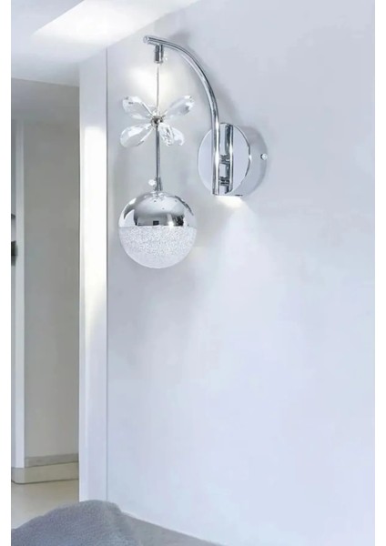 Şık Sarkıt Krom Kaplama Oturma Yatak Mutfak Çocuk Odası Duvar LED Pilli Aplik fiyatları