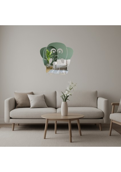 Detaylı Fil Tasarımlı Dekoratif Duvar Aynalı Tablosu - ALVN7065-4036