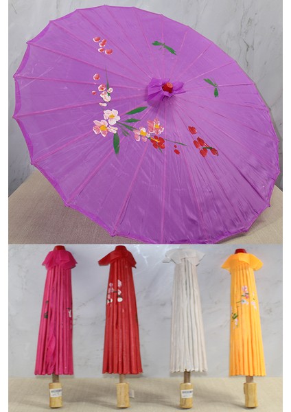 Ahşap Renkli Dekoratif Şemsiye