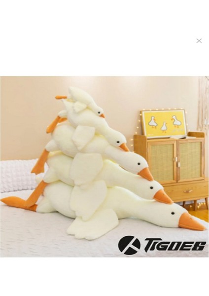 Yatan Ördek Uyku Arkadaşım Peluş Oyuncak Yumuşacık Dolgulu Peluş Ördek Büyük Boy 80 cm