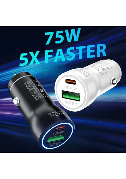 Araç Şarj Seti Araç Şarjı+Kablo 30W