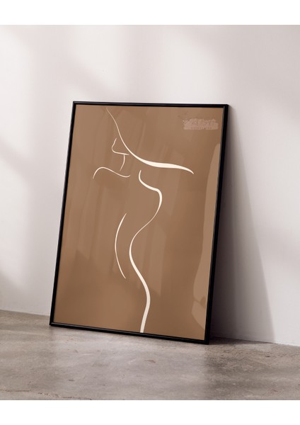 Poster , Line Art , Çerçevesiz Poster , Dijital Baskı , Soyut Kadın Figürü , Çizgi Sanatı