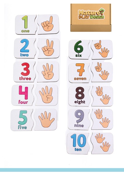 Sayılar Eşleştirme Oyunu Ahşap Iki Parçalı Bebek Puzzle Puzzle Eğitici Oyuncak fiyatları
