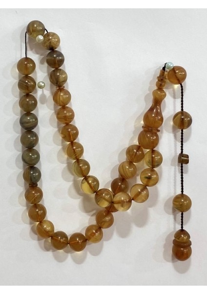 Ateş Kehriba Bal Rengi Yuvarlak Modeli Usta Işçilik Tespih modelleri