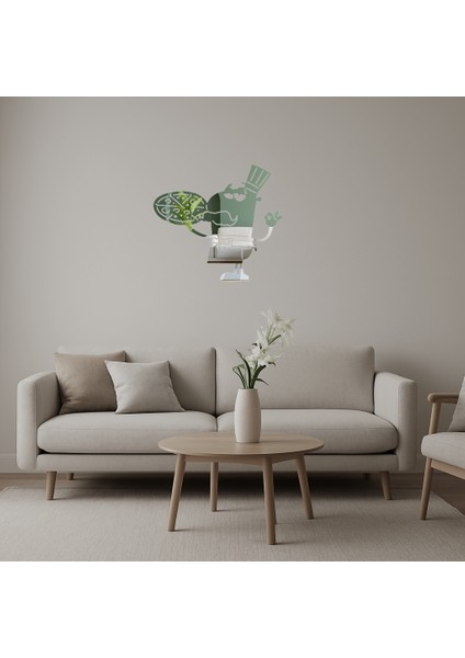 Büyük Bıyıklı Pizza Şefi Aynalı Tablosu - ALVN2098-7986