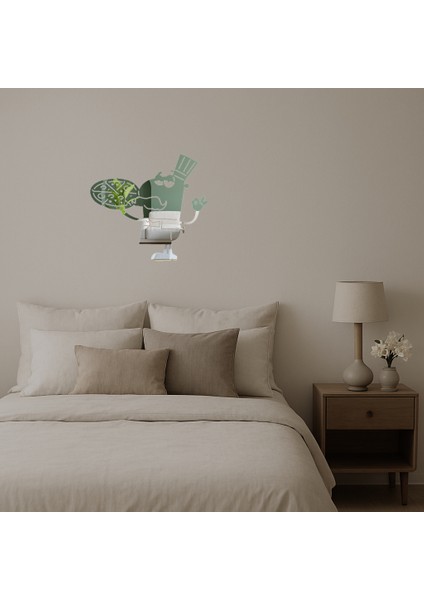 Büyük Bıyıklı Pizza Şefi Aynalı Tablosu - ALVN2098-7986 fiyatları