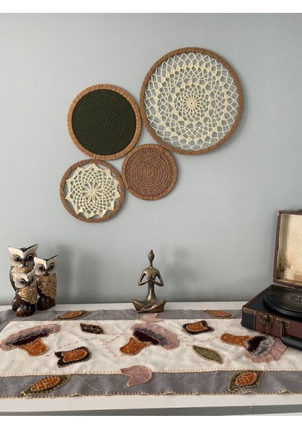 Renkli Dörtlü Bohem Duvar Dekoru, Şık ve Modern Tasarım modelleri