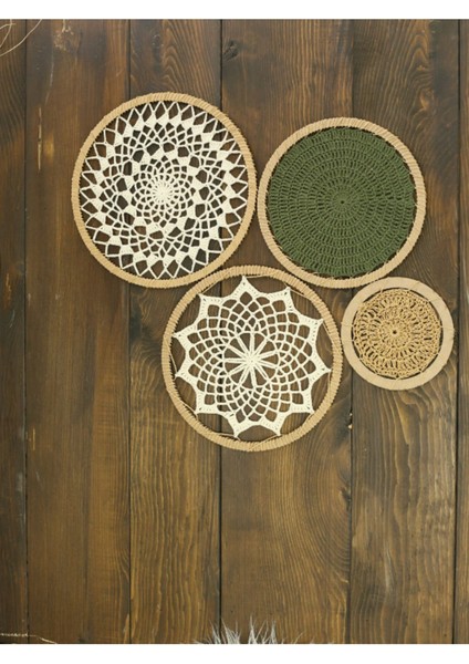 Renkli Dörtlü Bohem Duvar Dekoru, Şık ve Modern Tasarım